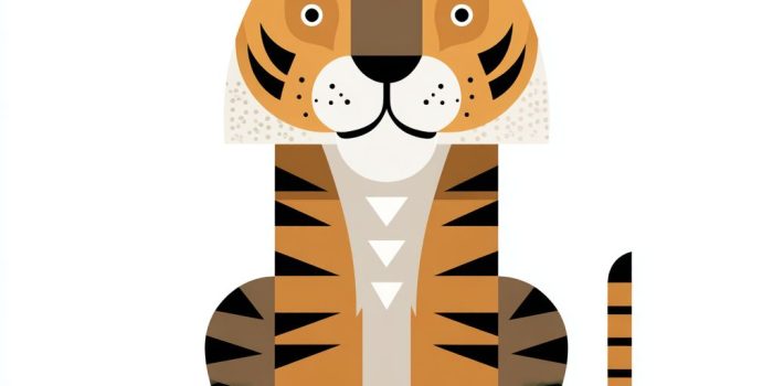 ChatGPT提示词_简约风格的老虎插图图标_chatgpt中文缩略图