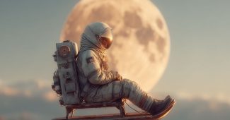 ChatGPT提示词_一个人骑着太空飞船摇滚乐器前往月球_chatgpt5.2输入卡顿缩略图