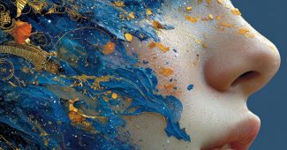 AI提示词_一幅超现实主义的女性肖像，她的脸融入星云之中_chat gpt会员怎么购买缩略图