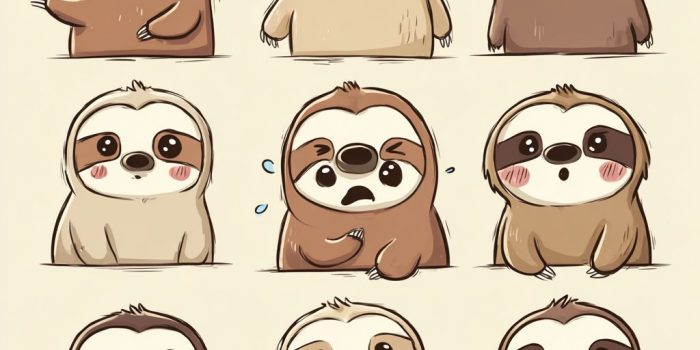 ChatGPT提示词_一组超级可爱的千秋风格树懒角色，展现不同的面部表情_chatgpt5.0最新消息缩略图