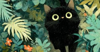 ChatGPT提示词_黑色小猫在绿意盎然的环境中玩耍_chat gpt会员怎么购买缩略图