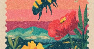 ChatGPT提示词_复古美国邮票上有蜜蜂图案_chatgpt国内能用吗缩略图