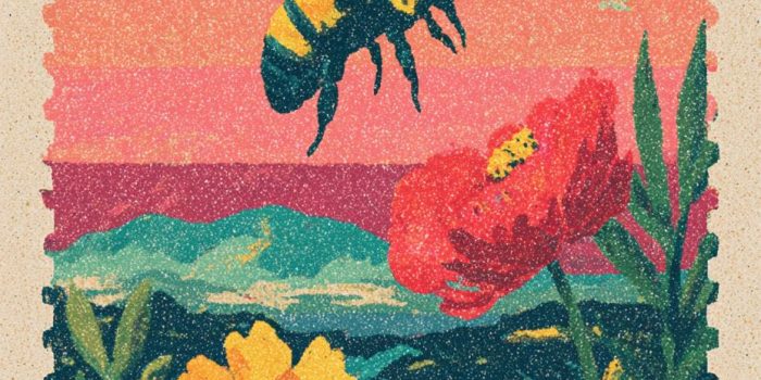 ChatGPT提示词_复古美国邮票上有蜜蜂图案_chatgpt国内能用吗缩略图