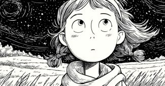 ChatGPT提示词_一个年轻女孩戴着两个短马尾和头带，在安静的夜晚田野中仰望星空_gpt会员怎么开缩略图