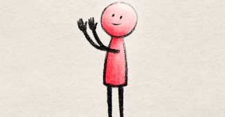 ChatGPT提示词_粉色小人正在白色背景上拍手_chatgpt下栽缩略图