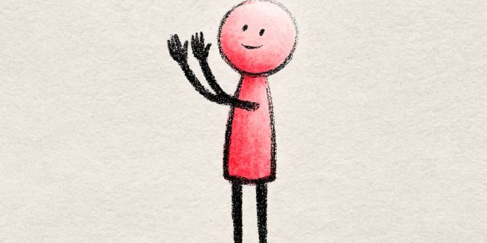 ChatGPT提示词_粉色小人正在白色背景上拍手_chatgpt下栽缩略图