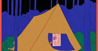 ChatGPT提示词_一顶黄色文件夹形状的帐篷在森林中，里面有一份A+成绩单和一张失踪者海报_chatgpt会员价格缩略图