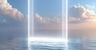 ChatGPT提示词_一个简单对称的白色霓虹灯浮在海面上_chatgpt在线网页版中文版缩略图