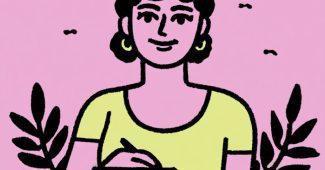 AI提示词_一位微笑的女性心理学家，穿着休闲的黄色上衣，手持笔记本和钢笔_chatgpt官网中文版缩略图