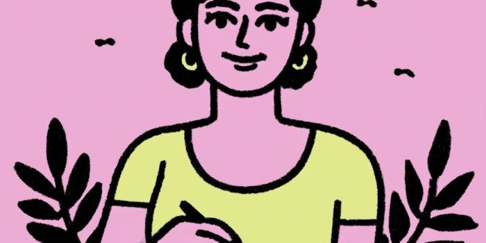 ChatGPT提示词_一位微笑的女性心理学家，穿着休闲的黄色上衣，手持笔记本和钢笔_chatgpt官网中文版缩略图