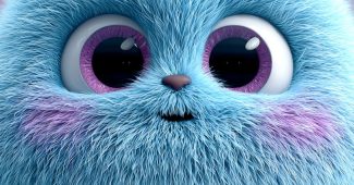 AI提示词_可爱的蓝色怪兽猫，粉紫色设计的宠物壁纸_chatgpt会员费多少钱缩略图