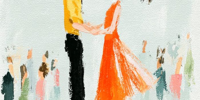 ChatGPT提示词_一对小孩正在优雅地跳舞，女孩穿着橙色裙子，男孩穿着橙色衬衫和黑色长裤_chatgpt会员版缩略图