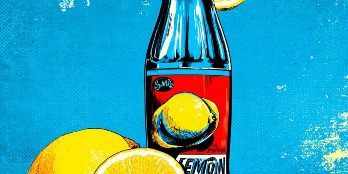 ChatGPT提示词_一瓶卡通风格的柠檬水，顶部插着一片柠檬，背景是沙滩_chatgpt4官网中文版缩略图