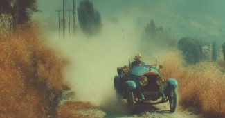 ChatGPT提示词_复古汽车行驶在公路上_国内如何买gpt会员卡便宜点缩略图