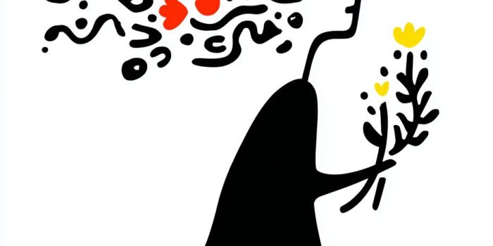 ChatGPT提示词_女孩手拿鲜花奔跑的抽象动感_chatgpt电脑版缩略图