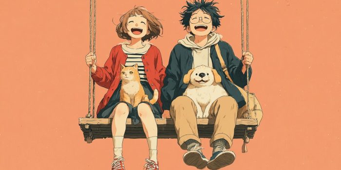 ChatGPT提示词_一对夫妇和他们的猫狗一起荡秋千_chatgpt中文版官网版缩略图