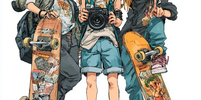 ChatGPT提示词_三位15岁的日本女性滑板手在快乐地滑板_chatgpt会员多少钱一年缩略图