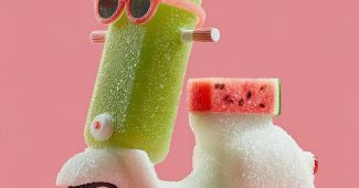 ChatGPT提示词_西瓜汁袋骑着滑板车，轮子是西瓜皮_chatgpt5.2收费缩略图