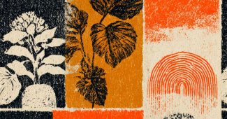 ChatGPT提示词_在画布上创建一个对称的橙色和白色方格网，包含受到马蒂斯剪纸艺术风格启发的插图_chatgpt官网中文电脑版缩略图