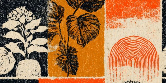 ChatGPT提示词_在画布上创建一个对称的橙色和白色方格网，包含受到马蒂斯剪纸艺术风格启发的插图_chatgpt官网中文电脑版缩略图