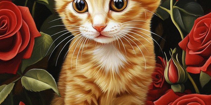 AI提示词_一只可爱的橘色小猫被红玫瑰包围_国内如何开通gpt会员卡流程图缩略图