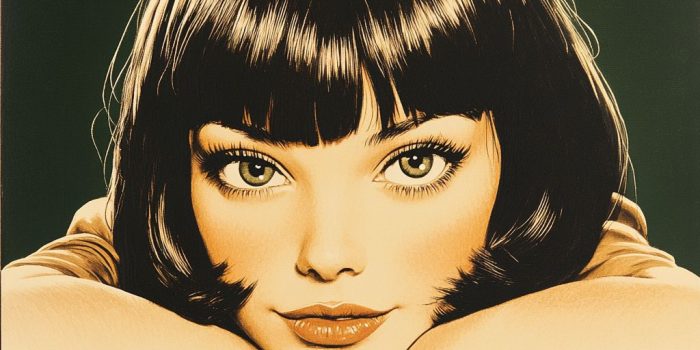 AI提示词_一幅可爱的卡通画，描绘了一位年轻女子坐在桌旁的样子_chatgpt会员怎么购买缩略图