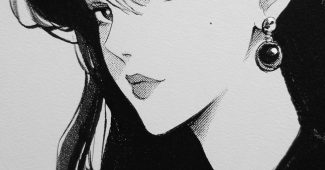 Ai提示词_创作一幅灵感来自于1987年导演香野清作的《魔城》中的插画，表现出一位美丽模特的傲慢神情，配以锐利、严峻的眼神和优雅的高端时尚姿态，耳朵上佩戴耳环_国内如何买gpt会员卡便宜点缩略图