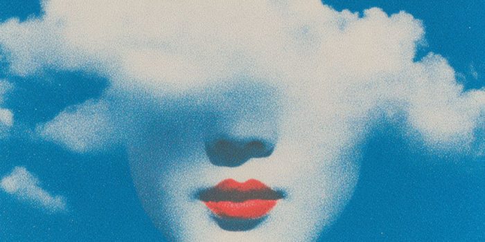 AI提示词_这是一张极简风格的专辑封面，展示了一个亚洲女性面孔轮廓的云朵与蓝天背景_gpt会员多少一个月缩略图