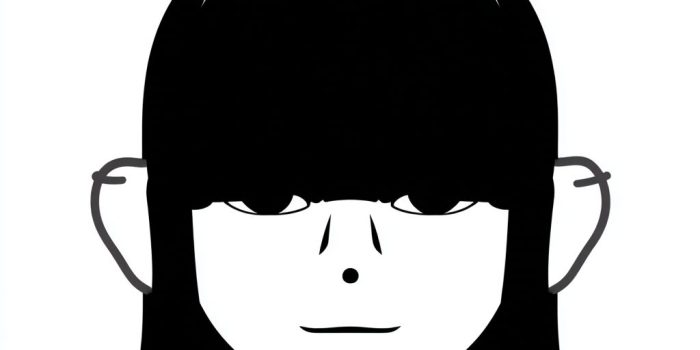 AI提示词_对称的情绪女孩头像，矢量风格黑白线条_如何开通gpt会员功能手机号缩略图