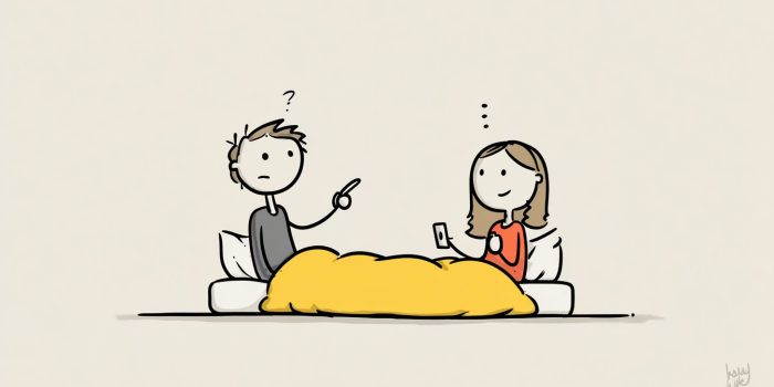 Ai提示词_一男一女坐在床上，男人指着女人的手机，女人在持手机_苹果手机购买gpt会员怎么用缩略图