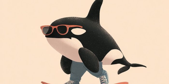 ai提示词_一只戴着太阳镜的扮装虎鲸在白色背景上滑板_chatgpt5登录缩略图