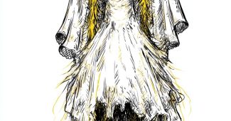 Ai提示词_奇怪搞笑的卡通生物女性，穿着婚纱和运动鞋_chatgpt5.1缩略图