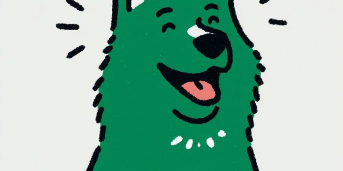 AI提示词_一只狗在白色背景下微笑并比出和平手势_国内如何开通gpt会员缩略图