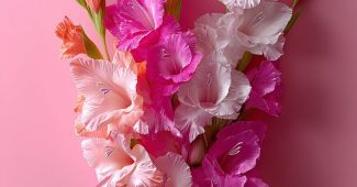 AI提示词_优雅的百合花束陈列在柔和的背景上_chatgptplus缩略图