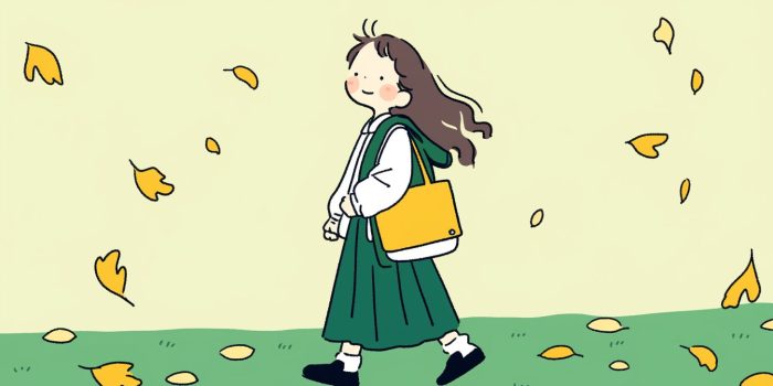 AI提示词_一个可爱的女孩走在秋天的落叶中_国内如何开通gpt会员卡缩略图