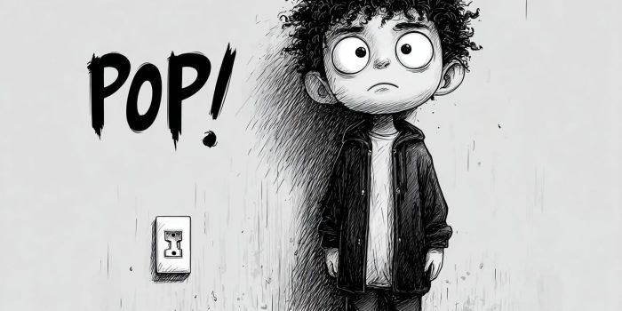 Ai提示词_一个卡通风格的网络朋克小角色，表现出惊讶和困惑的表情缩略图