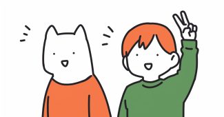 AI提示词_一只猫和一只狗微笑并做出和平手势_chatgpt5.0缩略图