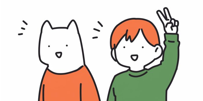 AI提示词_一只猫和一只狗微笑并做出和平手势_chatgpt5.0缩略图