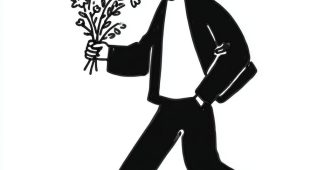 Ai提示词_一个英俊的男孩手捧鲜花奔向我_chatgpt在线网页版3.5缩略图