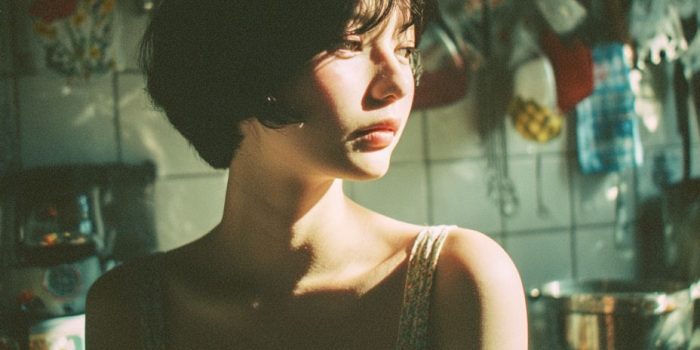 Ai提示词_短发美女在家中穿着吊带，阳光与高对比的夏季厨房影像_chatgptplus怎么订阅缩略图