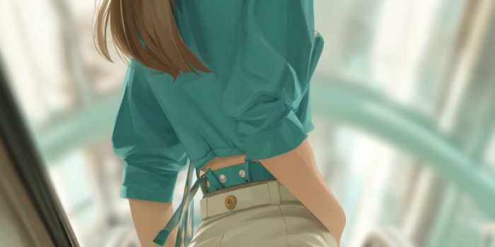 AI提示词_一名穿着青绿色T恤和短丝绸奶油色裙子的美丽女子在地铁上挥手_chatgpt5.2输入卡顿缩略图