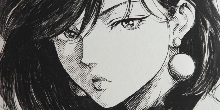 Ai提示词_创作一幅受1987年《魔域》启发的插图，描绘一位优雅的模特，表现出骄傲的神情和锐利的目光，搭配时尚的姿态和耳环_chatgpt5.0有出吗缩略图