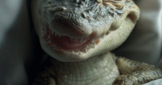 Ai提示词_一只可爱的小鳄鱼在床上快乐地睡觉_chatgpt网页版官网缩略图