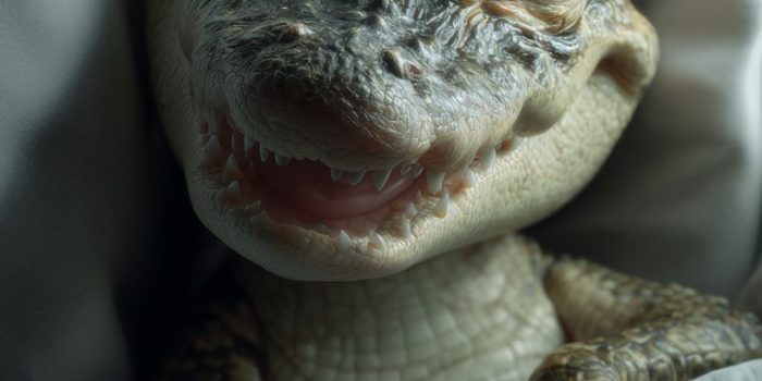 Ai提示词_一只可爱的小鳄鱼在床上快乐地睡觉_chatgpt网页版官网缩略图