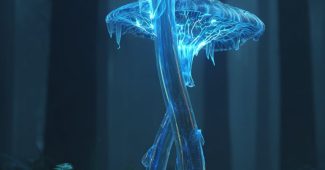 Ai提示词_高大的蓝色发光蘑菇_chat gpt会员共享缩略图