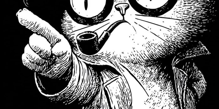 Ai提示词_一只猫侦探穿着礼帽和风衣，指着前方_gpt会员银行卡被拒绝缩略图