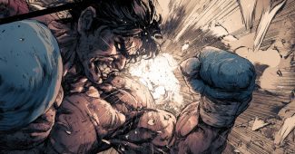 Ai提示词_拳击冠军在融合 漫画风格的动作场景中展现 漫画缩略图