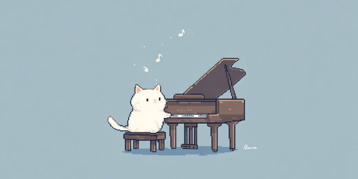 Ai提示词_一只猫在弹奏钢琴缩略图