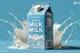 Ai提示词_蓝色牛奶 carton 上有“世界牛奶日 – 6月1日”标签的平面矢量插图缩略图