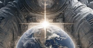 Ai提示词_宇航员手托地球，四周环绕宇宙和星星缩略图